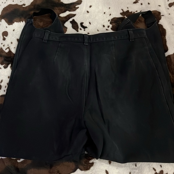 Black stirrup pants 16 flat front & back slim fit stretch retro 80s chic - Picture 5 of 5